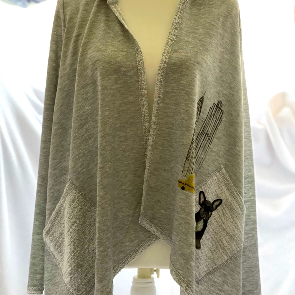 Inoah wrap hooded cardigan NWOT